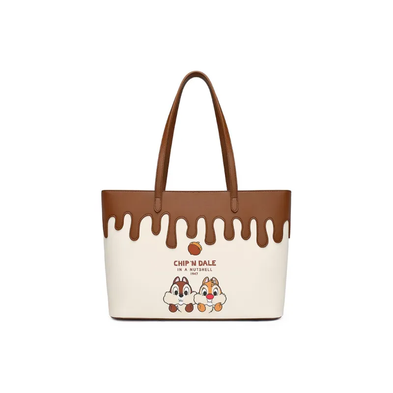 Disney PU Shoulder Bag Tote Handbag Shoulder Bag Large Size Women's Brown-0