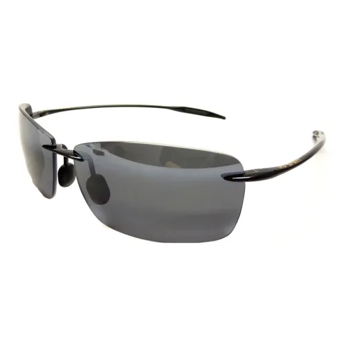 Maui Jim Acetate Rectangular Sunglasses Men's Black