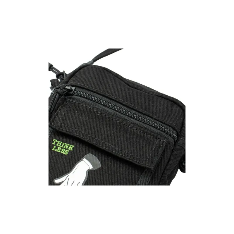 LiNing Skateboard Cotton Shoulder Bag Crossbody Bag Unisex Black-4