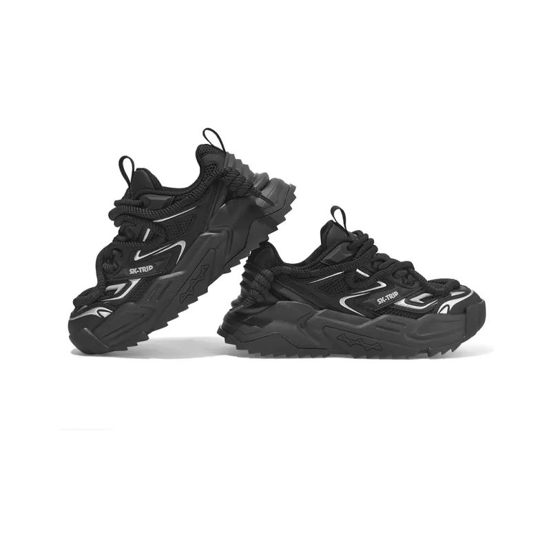 SK.TRIP Wear-Resistant Height Increasing Low-Top Chunky Sneakers Unisex-4