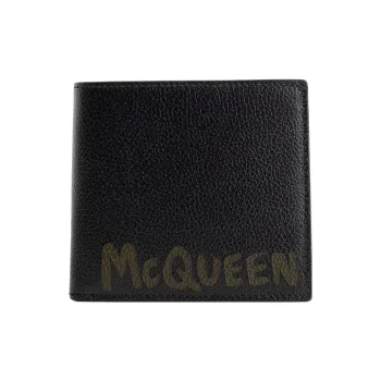 Alexander McQueen Calfskin Wallet Men's Black