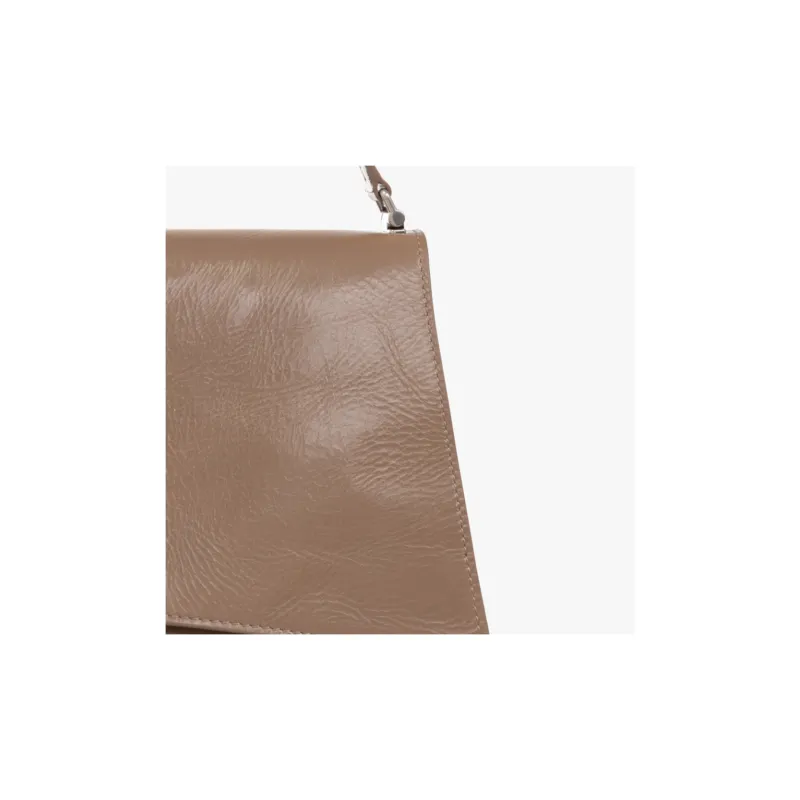 Balenciaga CRUSH Calfskin Handbag Shoulder Bag Medium Size Women's Brown-4