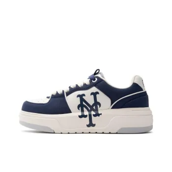 MLB Chunky Liner Anti Slip Wear Resistant Low Top Skateboard Shoes Unisex White Blue