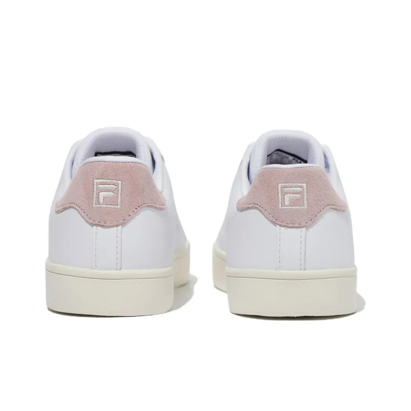 FILA Court Deluxe LT Anti Slip Wear Resistant Low Top Skateboard Shoes Unisex White Pink Korean Style-4