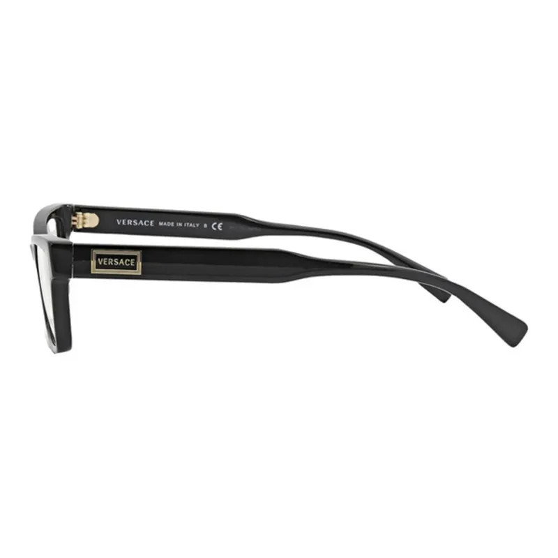 VERSACE Plastic Cat Eye Eyeglass Frames Women's Black-3