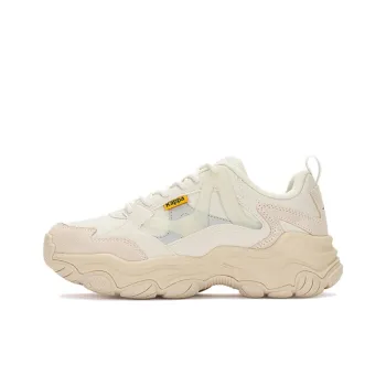 Kappa Cushioning Wear Resistant Low Top Chunky Sneakers Unisex Winter White