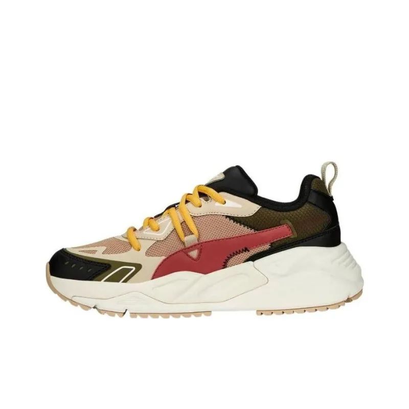 PUMA Trc Mira Tech Cushioning And Breathable Low Top Running Shoes Women's Brown White-0