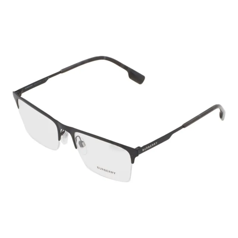 Burberry Metal Rectangular Eyeglass Frames Men's Black-0