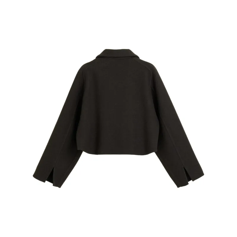 PUBLIC TOKYO Cropped Coats Women's Dark Gray-1