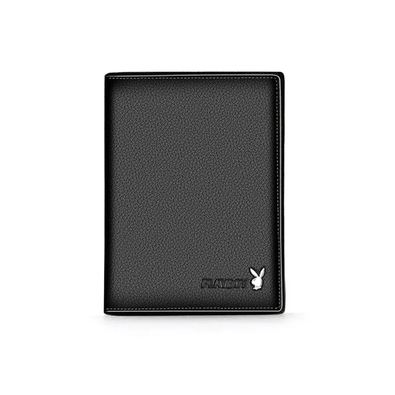 Playboy Top Grain Cow Leather Wallet Regular Men's Black-2