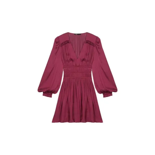 Maje Long-Sleeved Dresses Women's Deep Pink