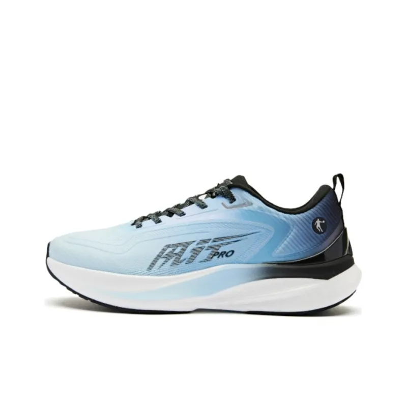 QIAODAN BOOM PRO Cushioning Wear Resistant Low Top Running Shoes Men's Black Blue-0