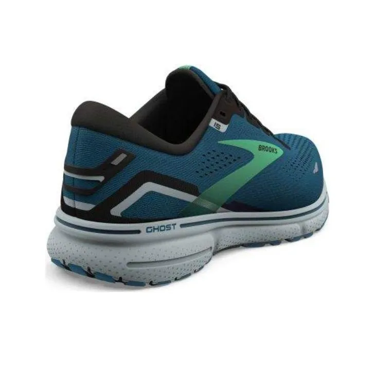 Brooks Ghost 15 Cushioning Wear Resistant Low Top Running Shoes Men's Turquoise-2