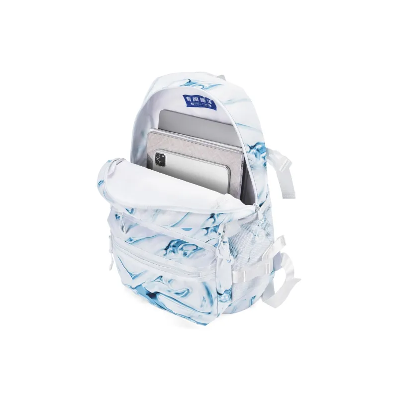 FINITE LOOP Recycled Polyester Backpack Regular Unisex White-3