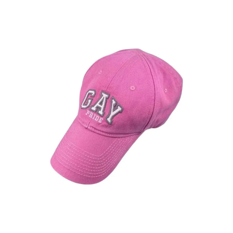Balenciaga Cotton Baseball Caps Men's Pink-5