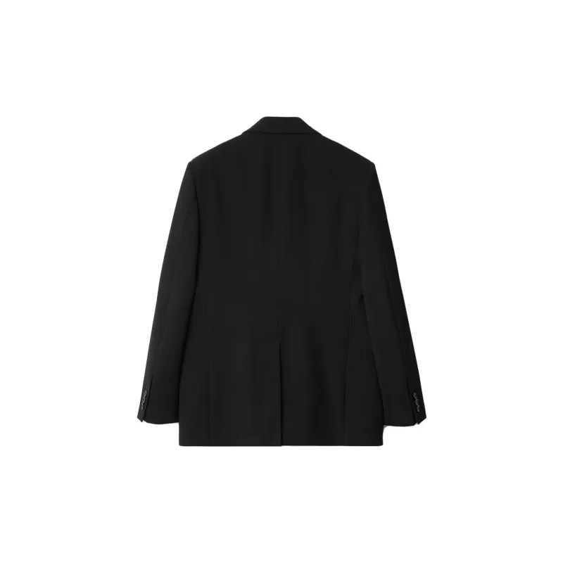 Burberry Wool Blend Tailored Jacket Jackets Coats Men's Black-1