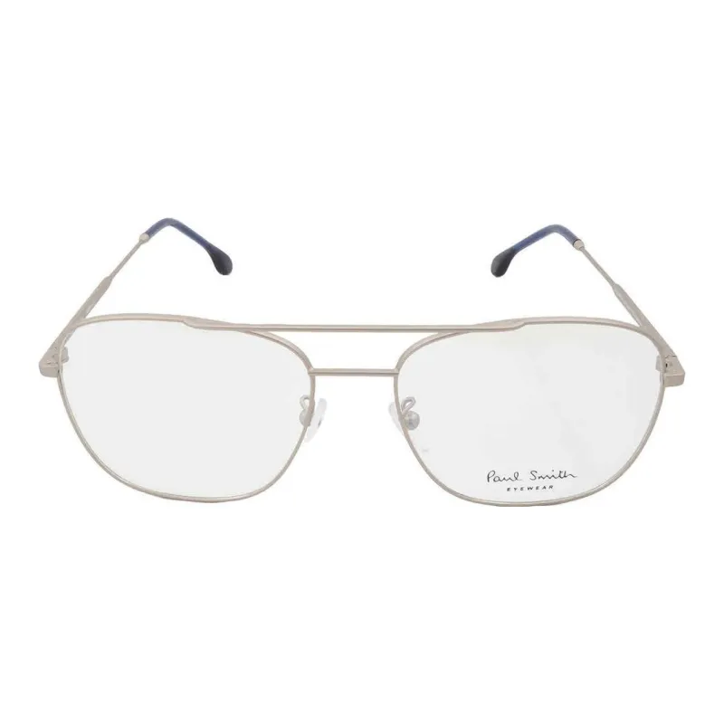 Paul Smith Metal Irregular Shape Eyeglass Frames Unisex Silver-0