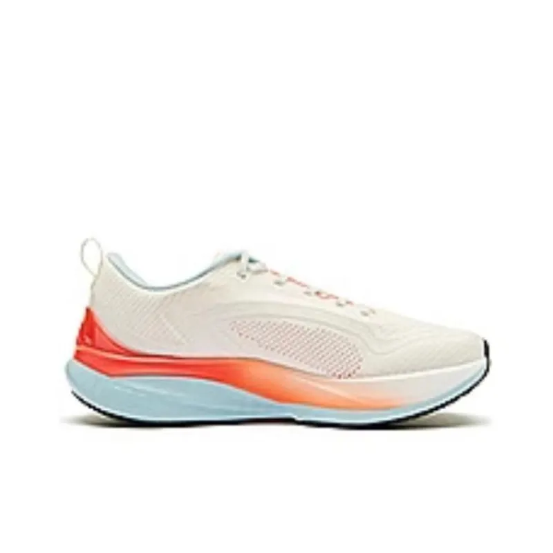 QIAODAN Cushioning Wear Resistant Low Top Running Shoes Men's White Blue-1
