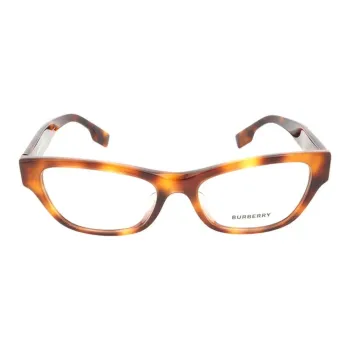 Burberry Plastic Square Eyeglass Frames Women's Brown