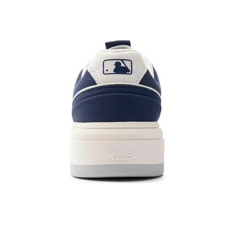 MLB Chunky Liner Anti Slip Wear Resistant Low Top Skateboard Shoes Unisex White Blue-3