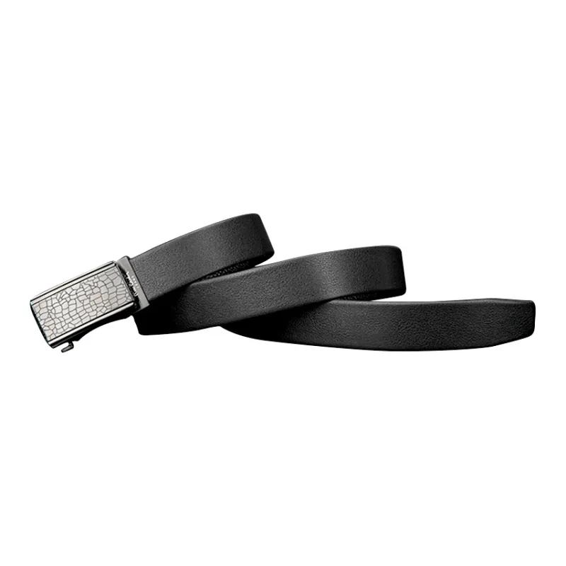 PIERRE CARDIN Men's Stainless Steel Automatic Buckle Belt Pants Cow Leather Belts Men's 3.4cm-2