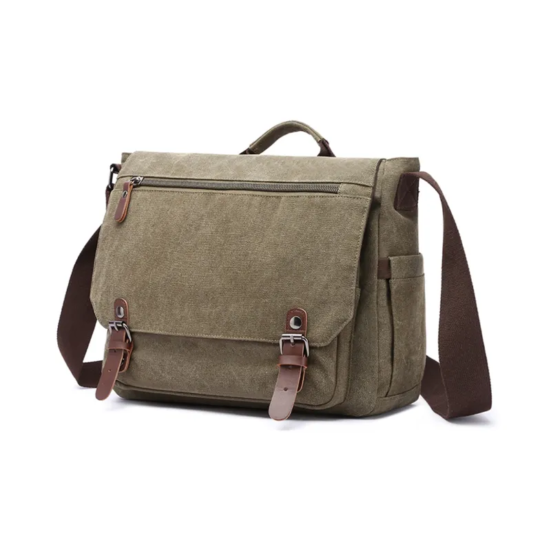 Slazenger Canvas Messenger Bag Camera Bag Canvas Bag Handbag Regular Unisex Multicolor-12