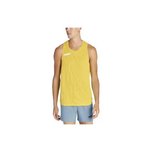 HOKA ONE ONE Tank Tops Men Yellow