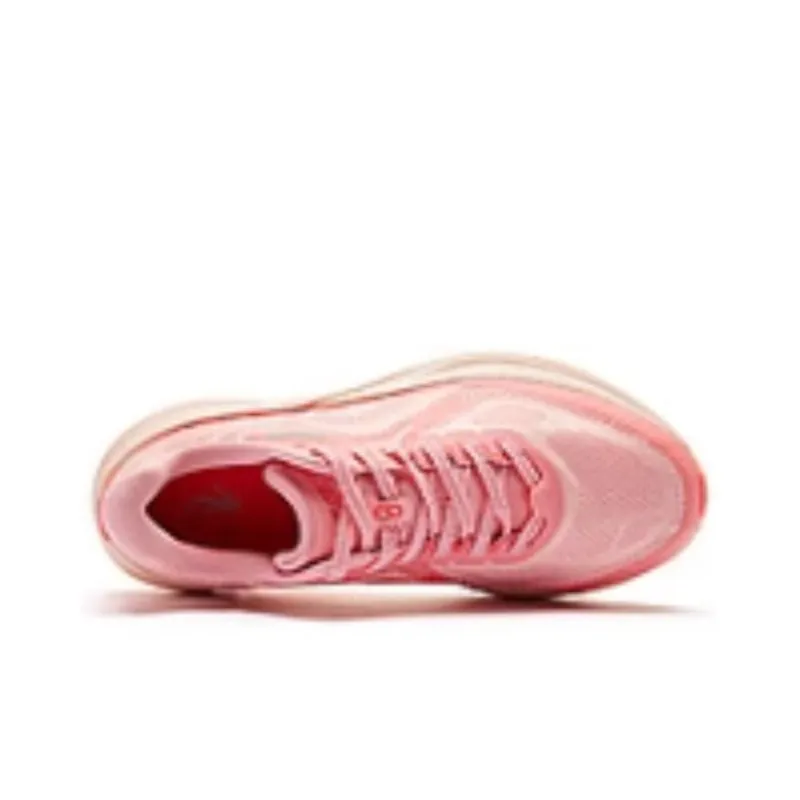 QIAODAN Cushioning Wear Resistant Low Top Sprint Running Shoes Men's Pink-3