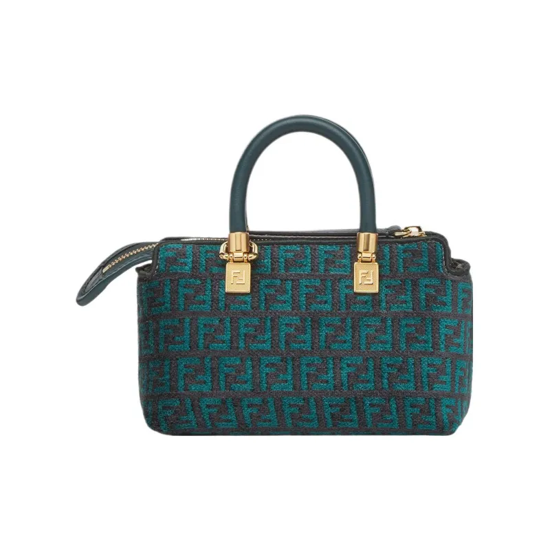 FENDI By The Way Series Viscose Boston Bag, One Shoulder, Crossbody, Portable Mini Women's Multicolor-2