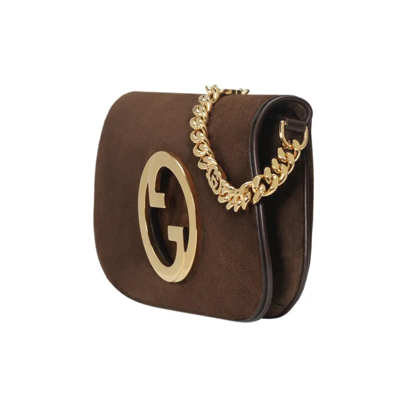 GUCCI Blondie Suede Crossbody Bag Shoulder Bag Women's Brown-1