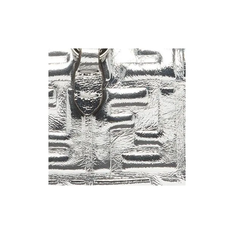 FENDI Baguette Lambskin Bag Accessories Extra Mini Women's Silver-4