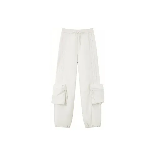 RUNTOTHEFUTURE Cargo Pants Unisex Cream White