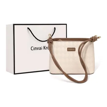 Simvay Clos Cow Leather With Synthetic Leather Shoulder Bag Handbag Tote Bucket Bag Small Size Women's