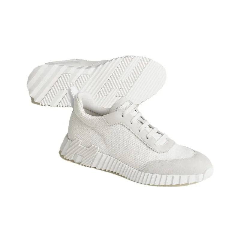 HERMES Bouncing Low-Top Casual Shoes Men's White-3