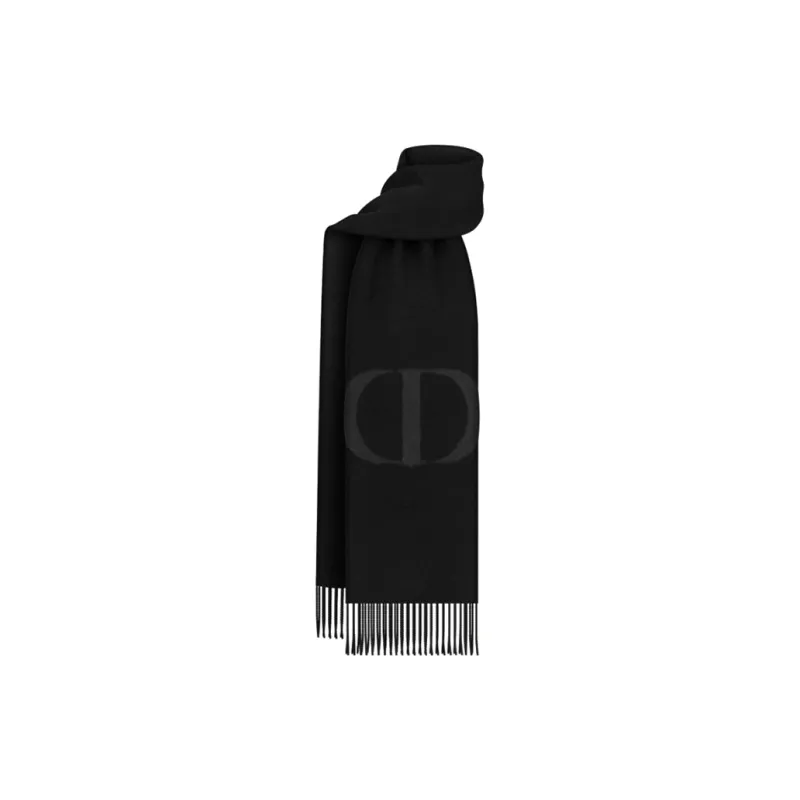 DIOR Knit Scarves Women's Black-2