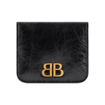 Balenciaga Logo Plaque Bifold Wallet