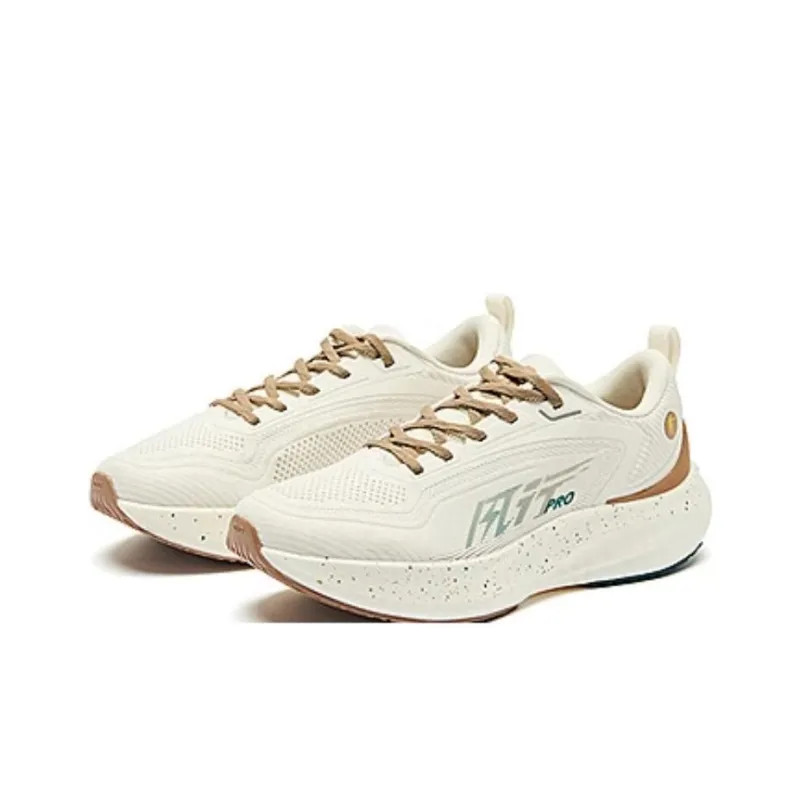 QIAODAN BOOM PRO Cushioning, Wear Resistant Low Top Running Shoes Men's Cream White-2