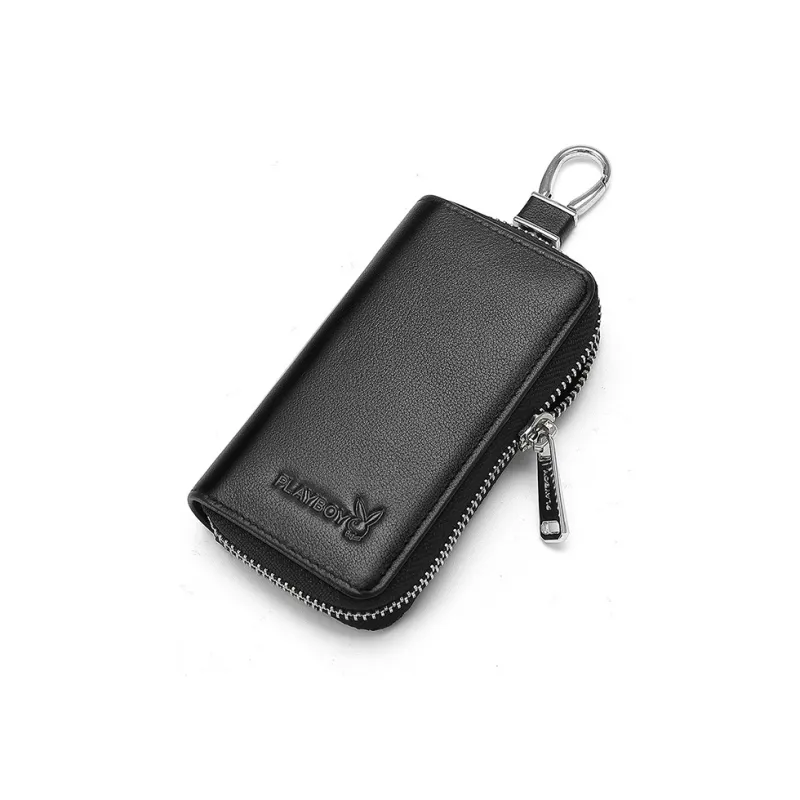 Playboy Top Grain Cow Leather Key Pouch Men's-3