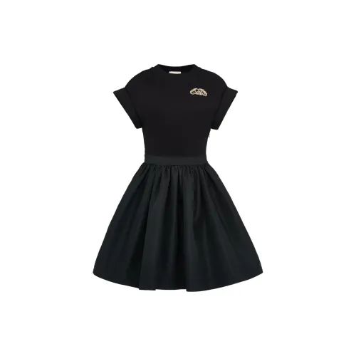 Alexander McQueen Short-Sleeved Dresses Women's Black