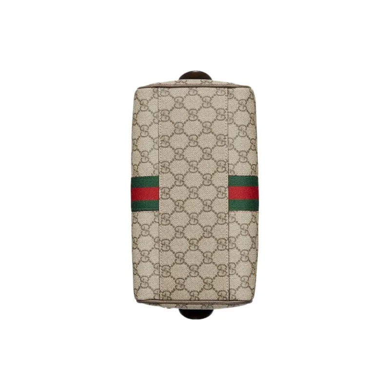 GUCCI Ophidia Canvas With Leather Binding One Shoulder Crossbody Canvas Bag Handbag Small Size Women's Brown-10
