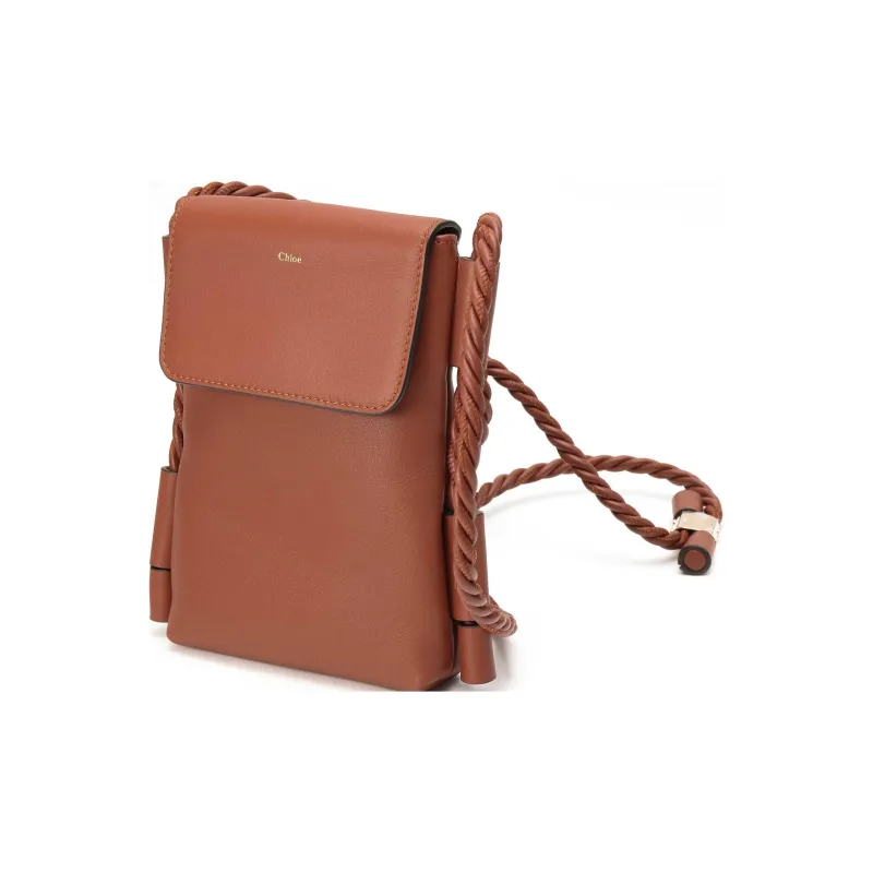 Chloe Calfskin Shoulder Bag Women's Brown-1