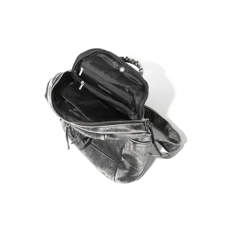 MASTER CANVAS Fabric Backpack Backpack Backpack Handbag Medium Size Unisex Black/Blue/Brown-2