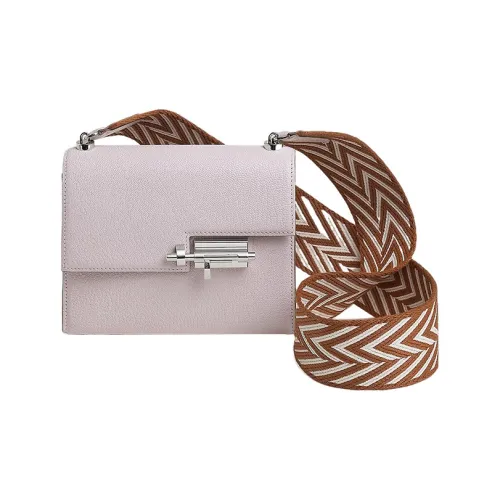 HERMES Verrou Mysore Goat Skin Shoulder Bag Crossbody Bag Mini Women's 5H Cyclamen Pink Purple