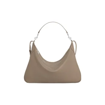 CELINE Romy Collection Soft Cow Leather Shoulder Bag, Crossbody Bag, Handbag Large Size Men's Smoky Gray Umber