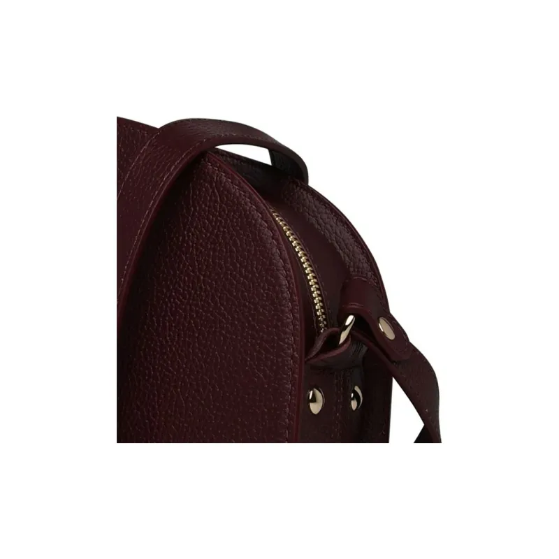 A.P.C Calfskin Shoulder Bag, Crossbody Bag Small Size Unisex Burgundy-4