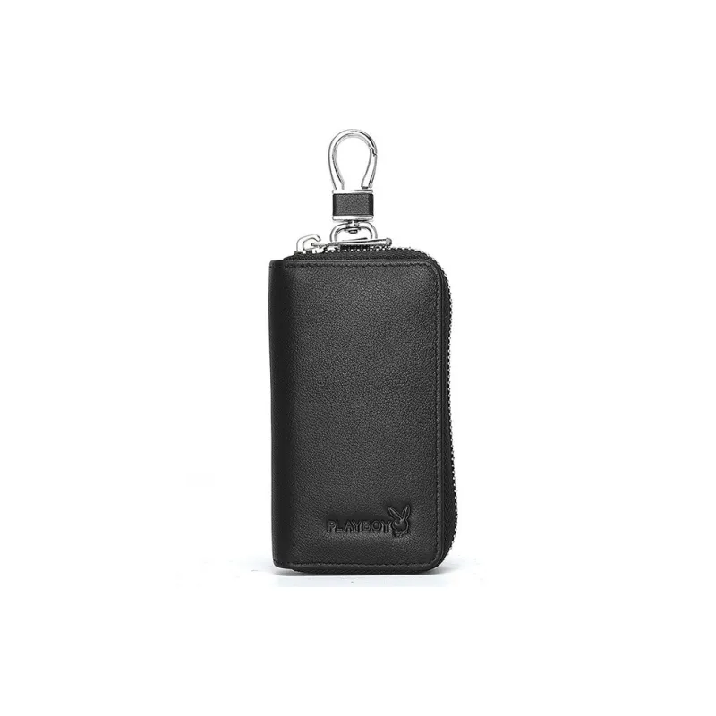 Playboy Top Grain Cow Leather Key Pouch Men's-0