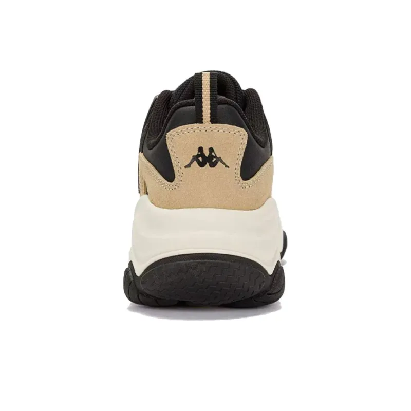 Kappa Cushioning, Wear Resistant Low Top Chunky Sneakers Unisex Black Light Yellow Umber-1