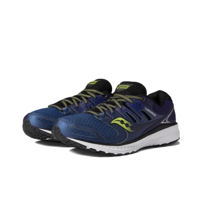 Saucony Tornado Cushioning, Wear Resistant Low Top Running Shoes Men's Blue Black-2