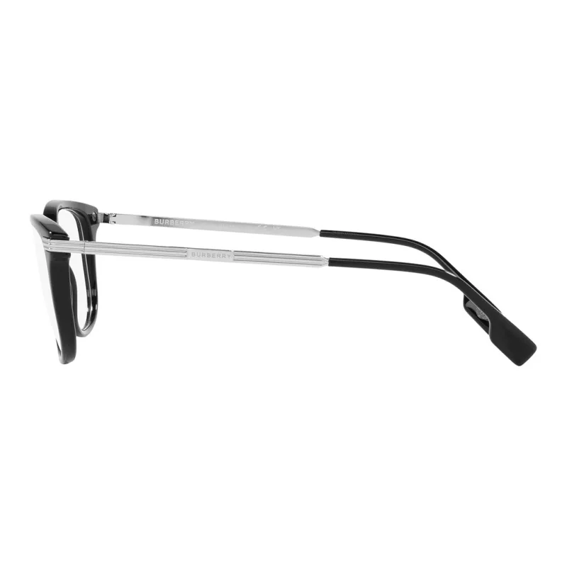 Burberry Metal Plastic Rectangular Eyeglass Frames Unisex Black-3