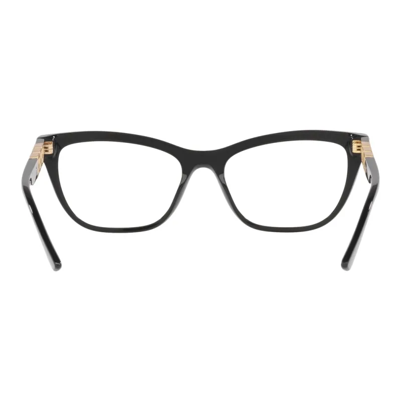 VERSACE Plastic Metal Square Eyeglass Frames Women's Black-4